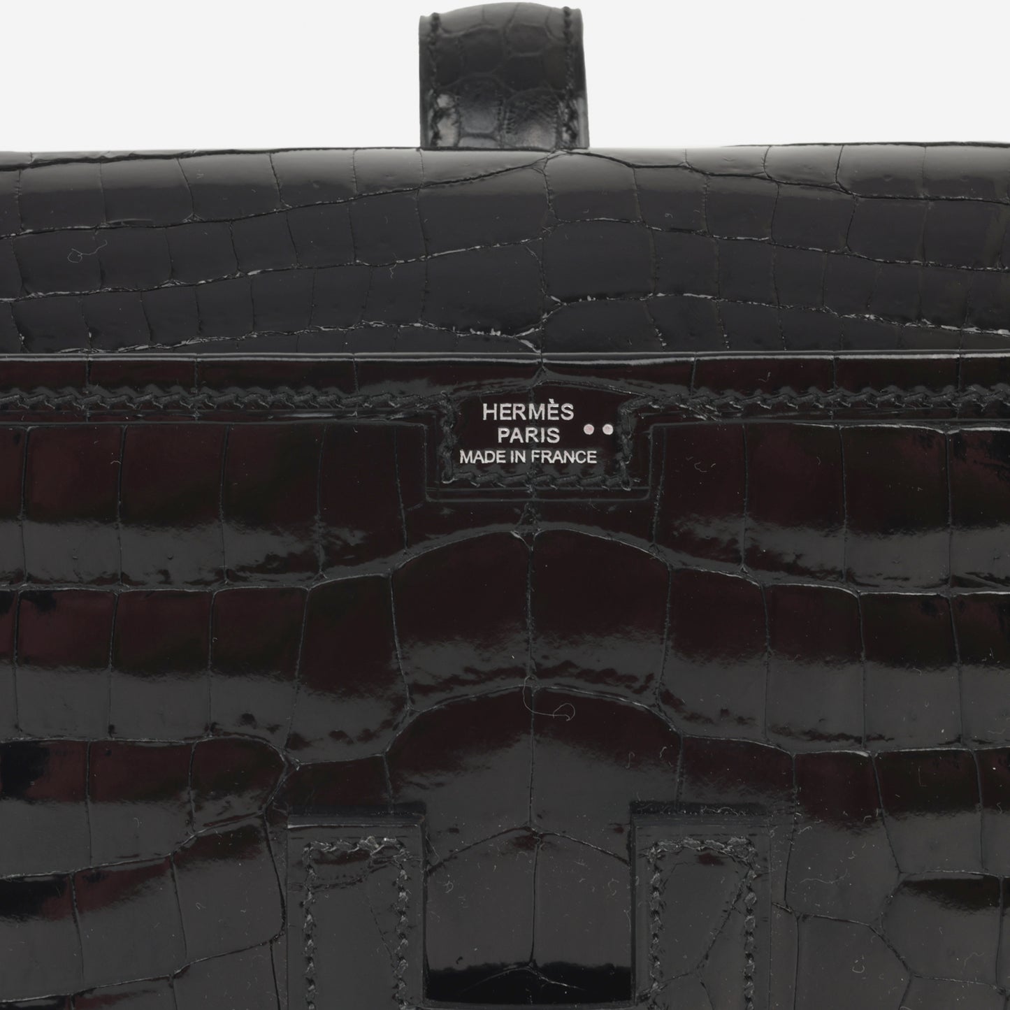 Hermès Jige Clutch 29 - Noir Crocodile Shiny Niloticus Lisse