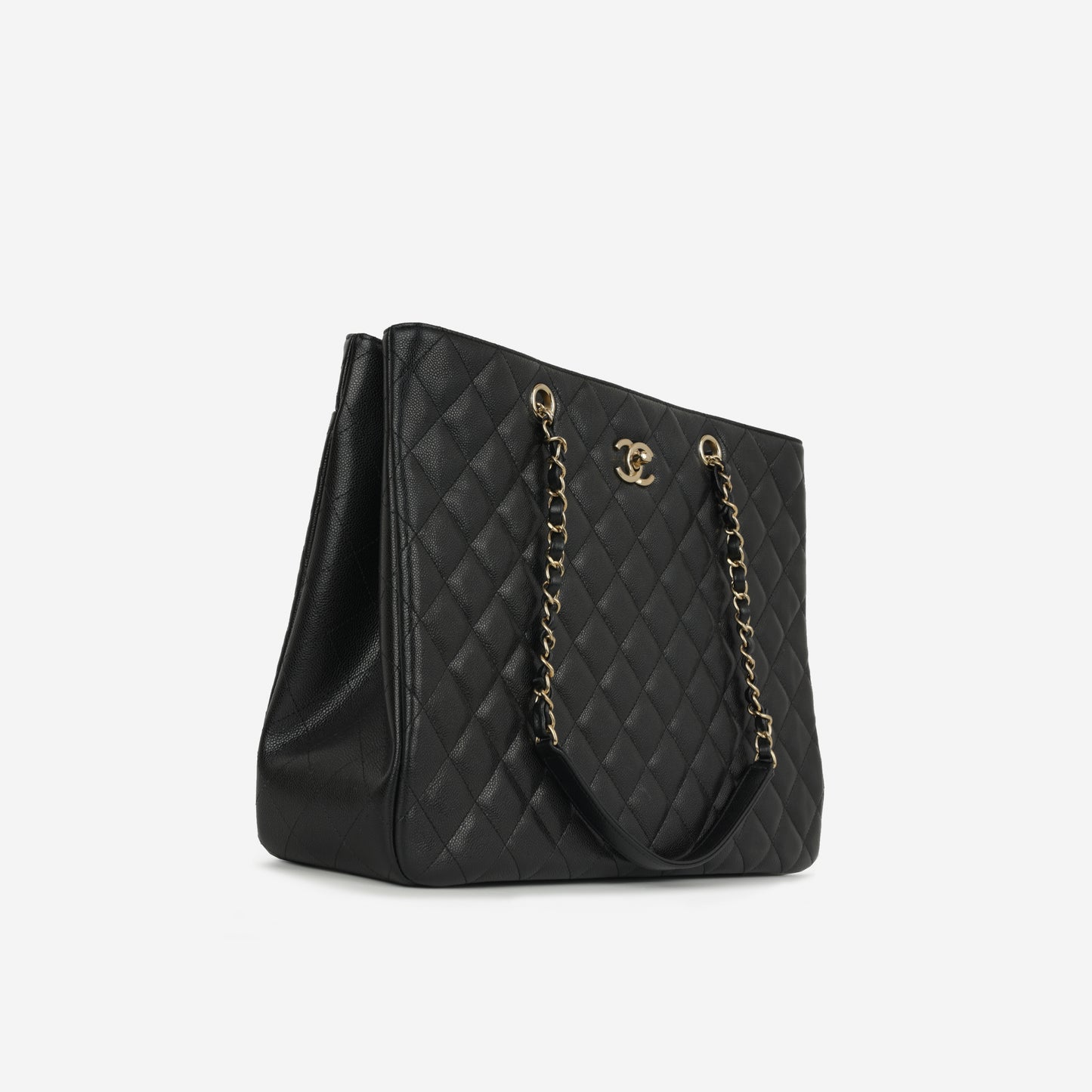 Chanel Timeless CC Shopping Tote - Black Caviar | Champagne Gold Hardware