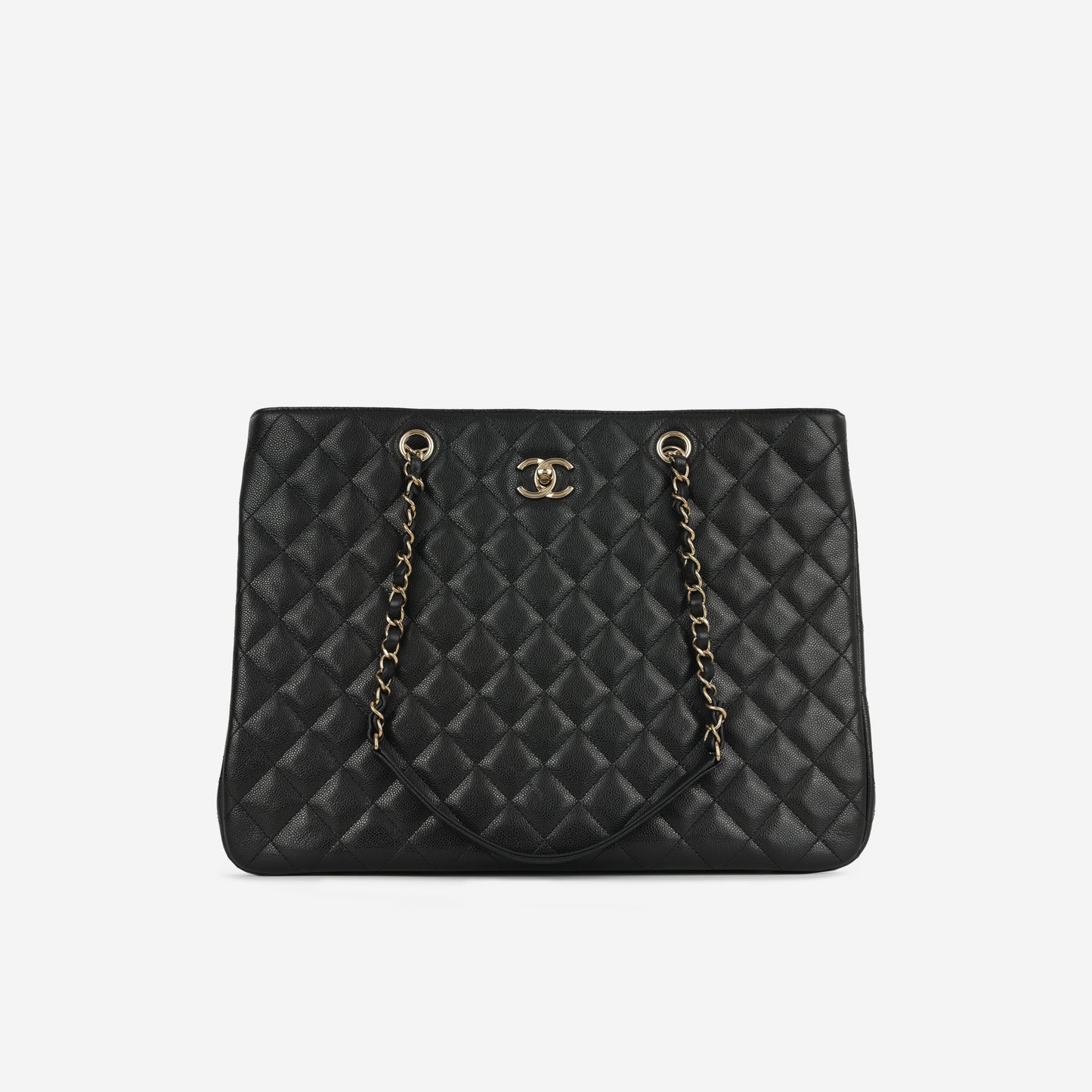 Chanel Timeless CC Shopping Tote - Black Caviar | Champagne Gold Hardware