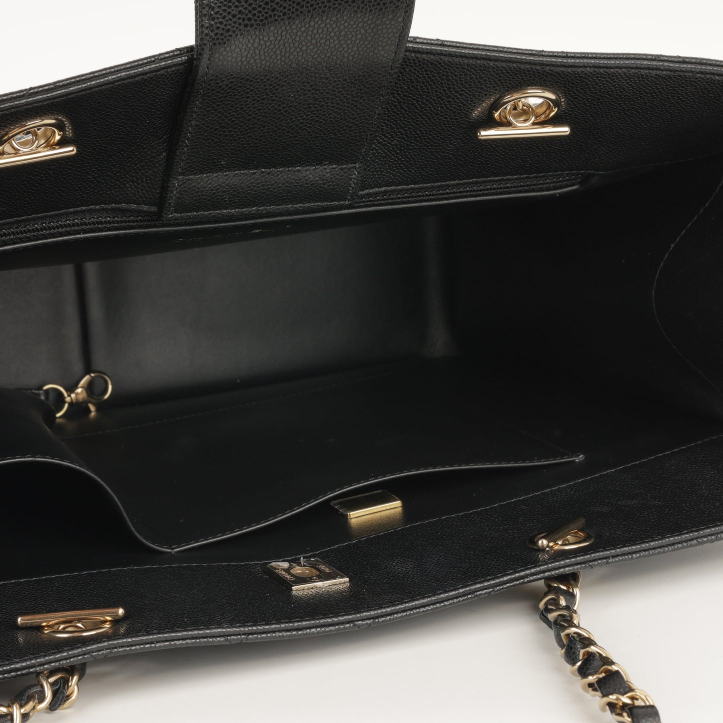 Chanel Timeless CC Shopping Tote - Black Caviar | Champagne Gold Hardware