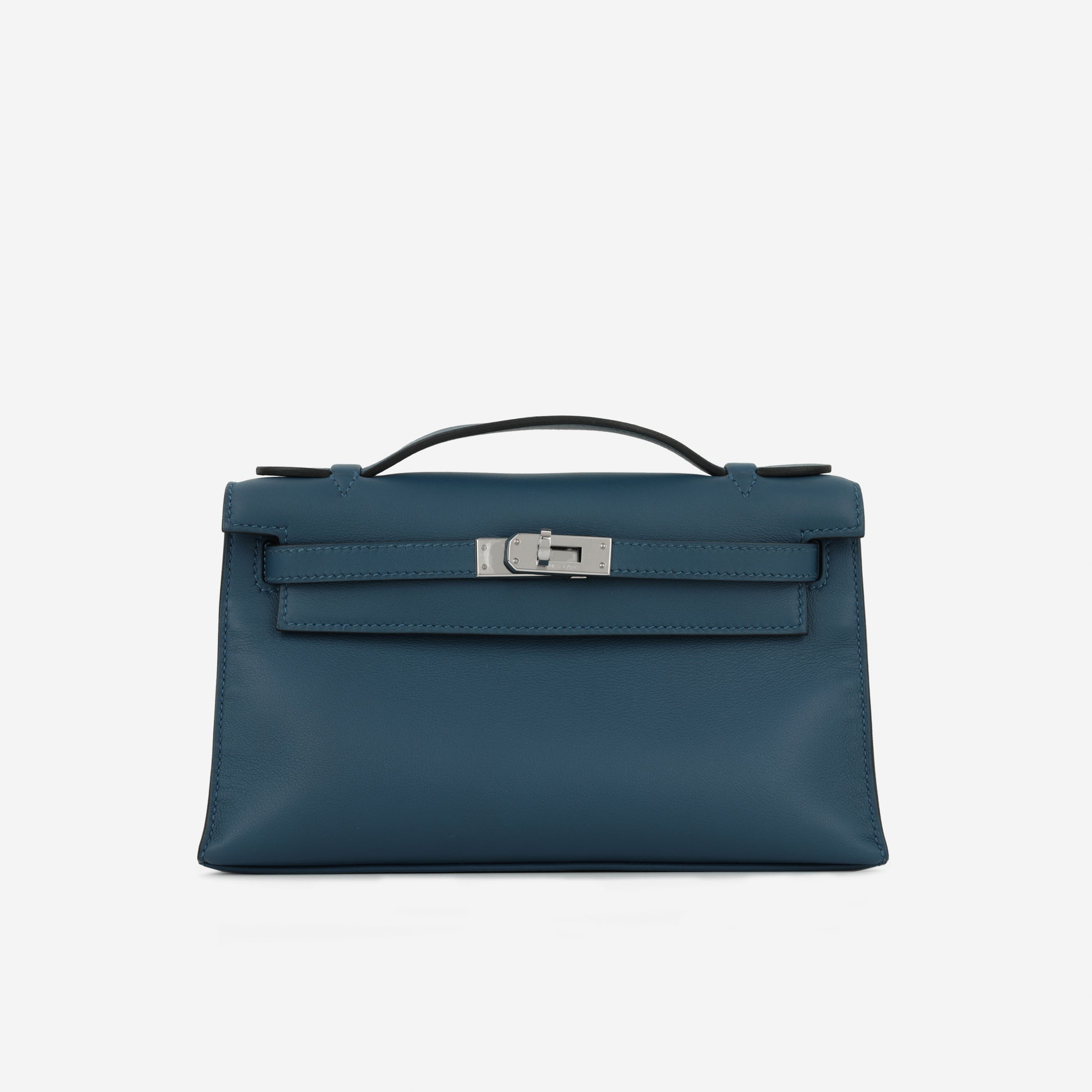 Hermès Kelly Pochette Bleu Colvert Swift Pre-Loved Available