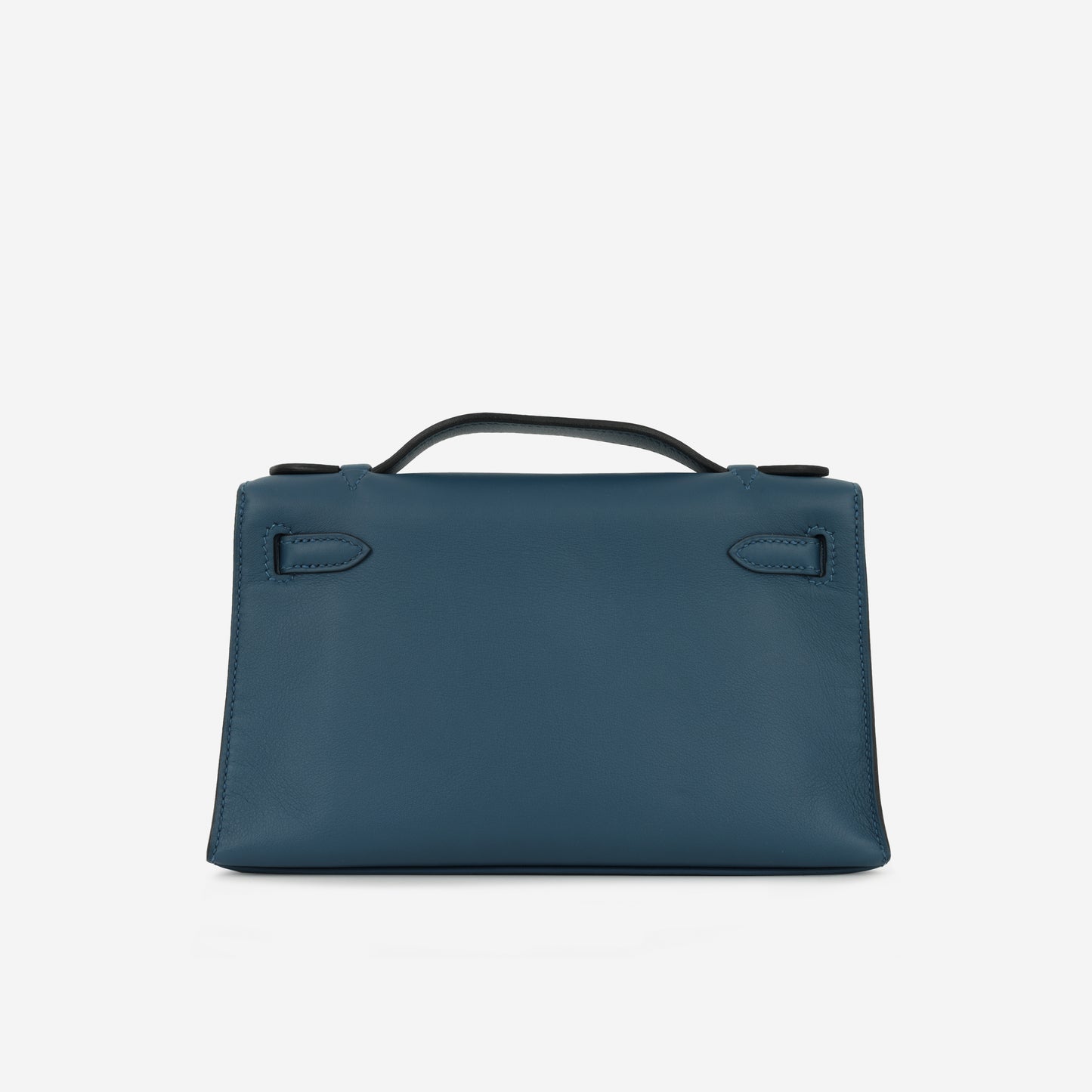 Hermès Kelly Pochette - Bleu Colvert Swift |  Palladium Hardware
