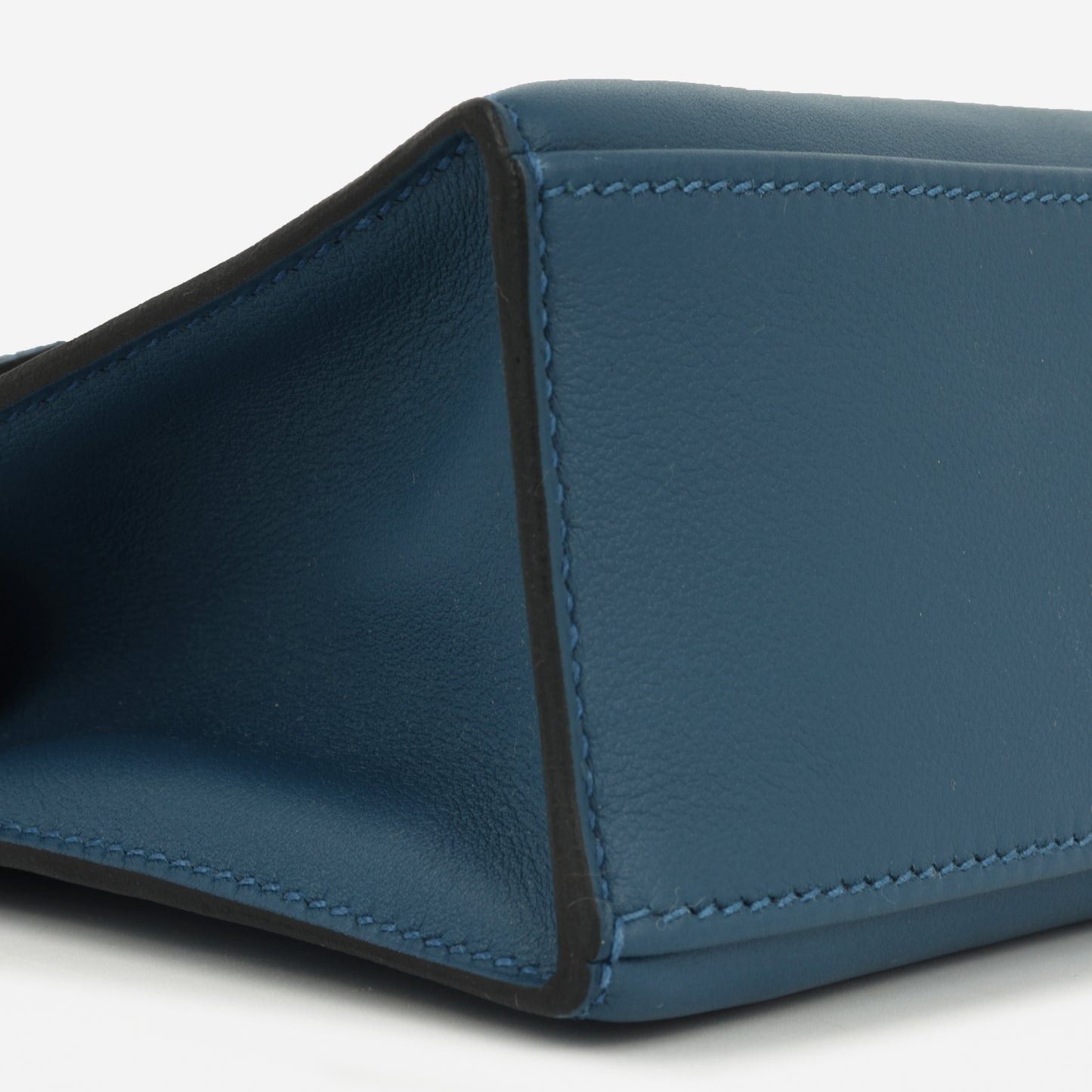 Hermès Kelly Pochette - Bleu Colvert Swift |  Palladium Hardware
