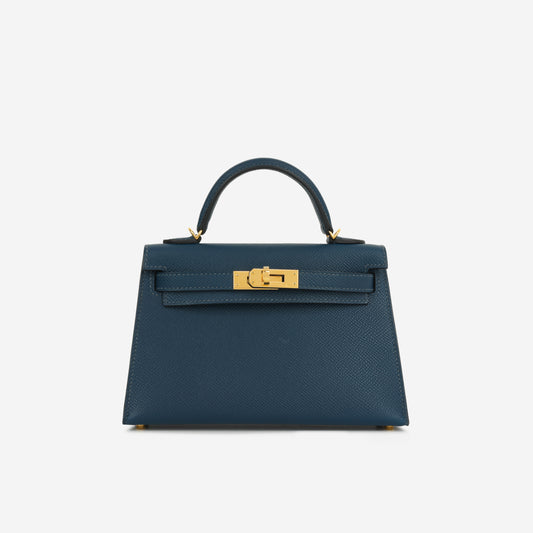 Hermès Mini Kelly - Bleu De Prusse Epsom | Gold Hardware
