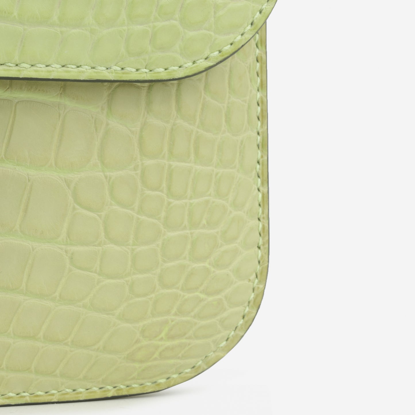 Hermès Constance 18 -  Jaune Bourgeon Matte Alligator Mississippiensis | Palladium Hardware