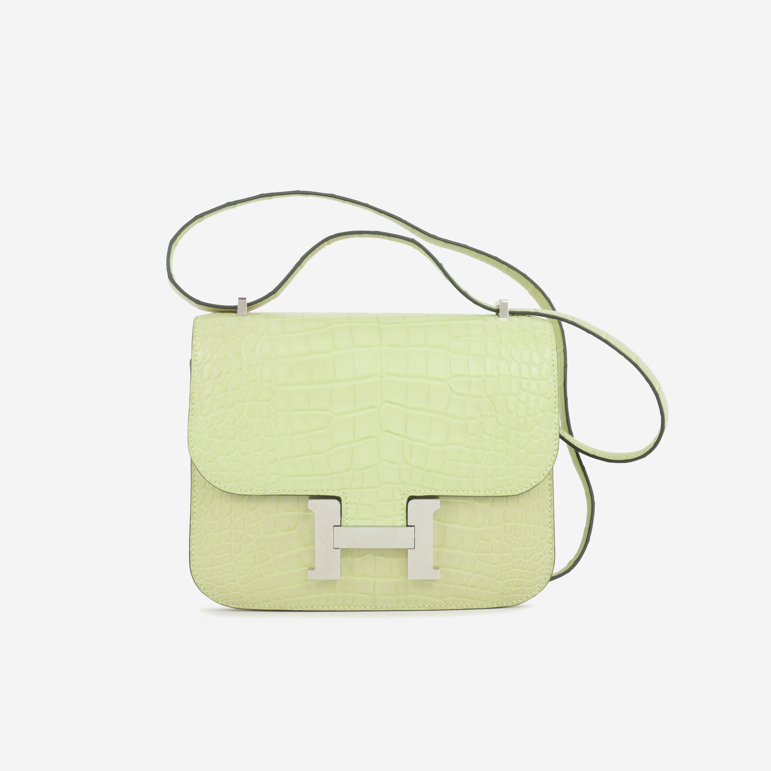 Super Rare Hermès Constance 18 Jaune Bourgeon Matte Alligator