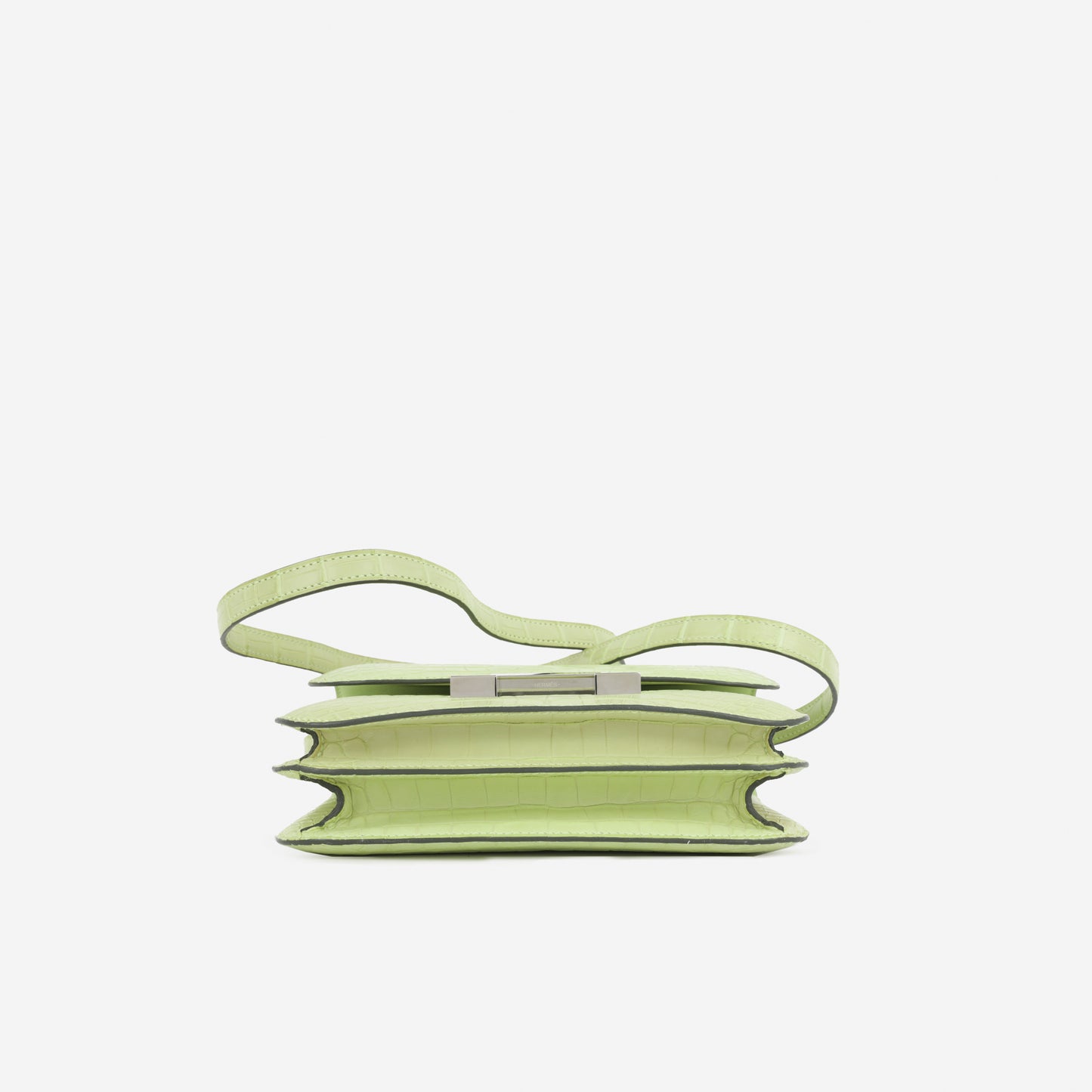 Hermès Constance 18 -  Jaune Bourgeon Matte Alligator Mississippiensis | Palladium Hardware