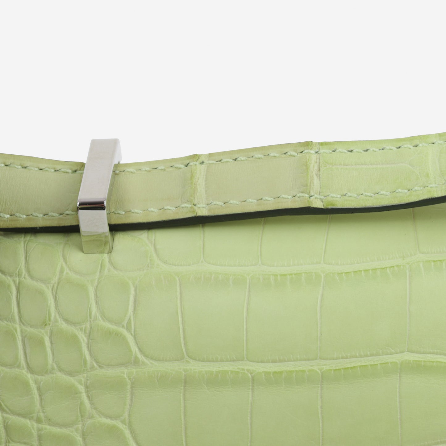 Hermès Constance 18 -  Jaune Bourgeon Matte Alligator Mississippiensis | Palladium Hardware