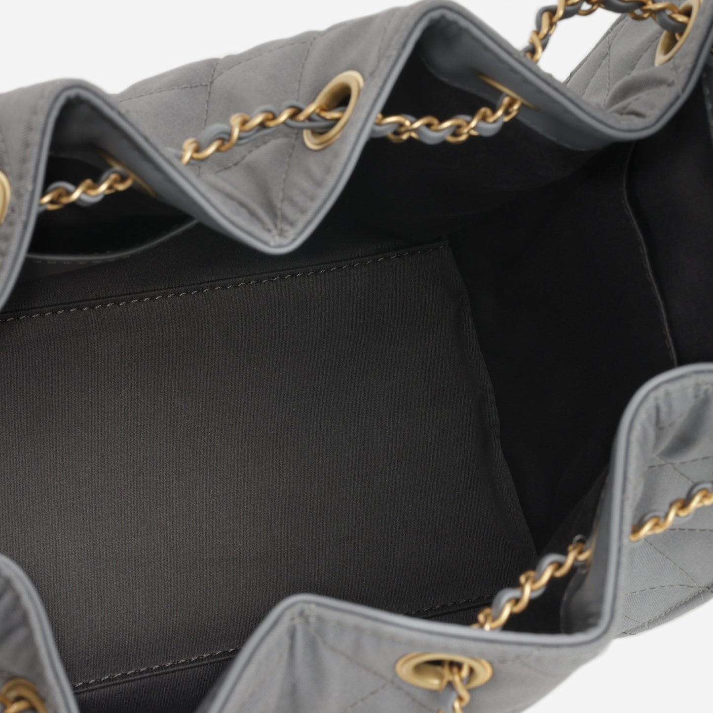 Chanel Small 25 Hobo - Grey Coated Canvas | Antique Gold Hardware