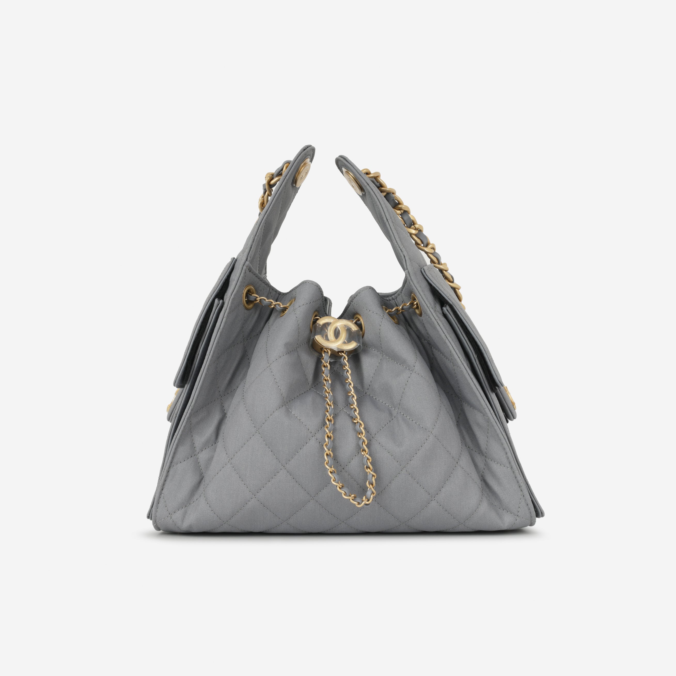 新品、未使用CHANEL25B バラクラバ　グレー Chanel 25 Small Handbag - Grey Coated Canvas Leather | Rare & Sold