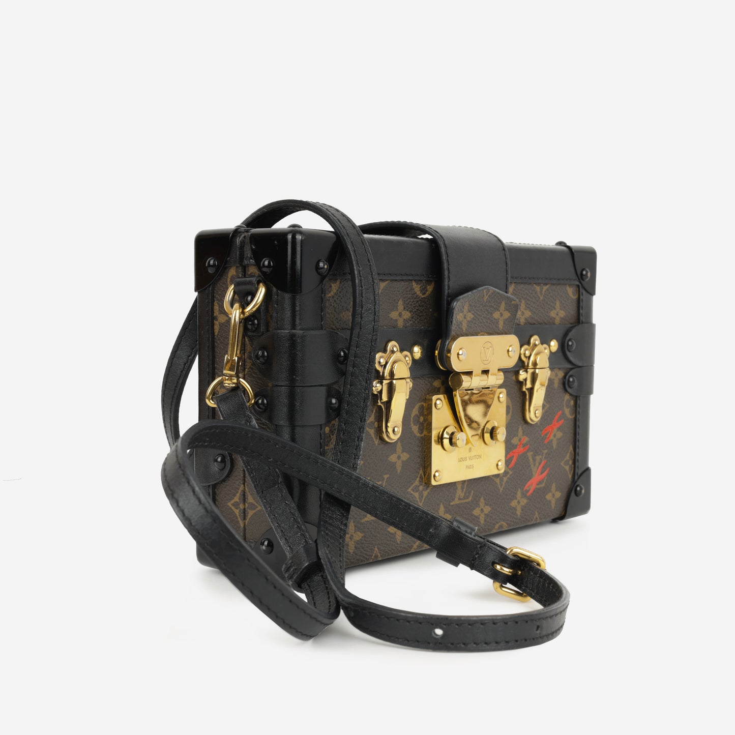 Louis Vuitton Petite Malle - Monogram Canvas / Black Trim | Gold Hardware
