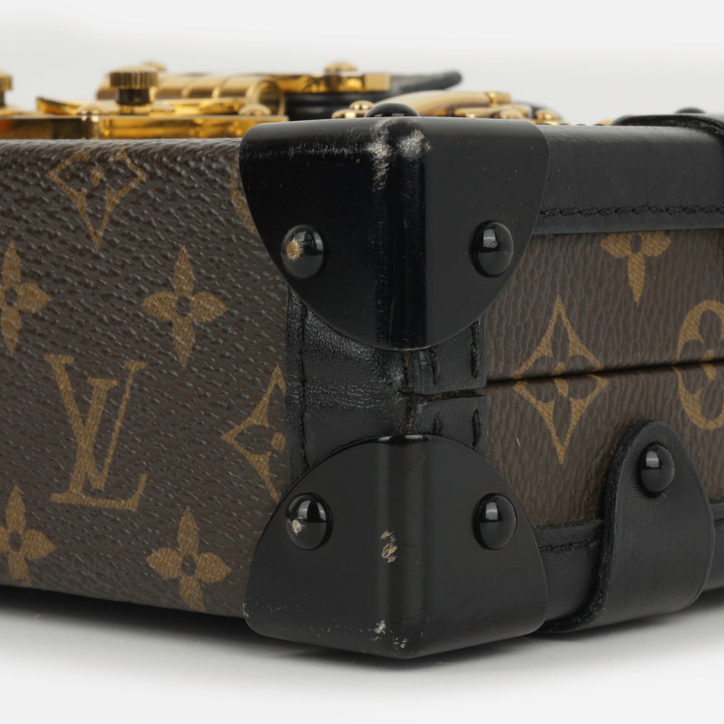 Louis Vuitton Petite Malle - Monogram Canvas / Black Trim | Gold Hardware