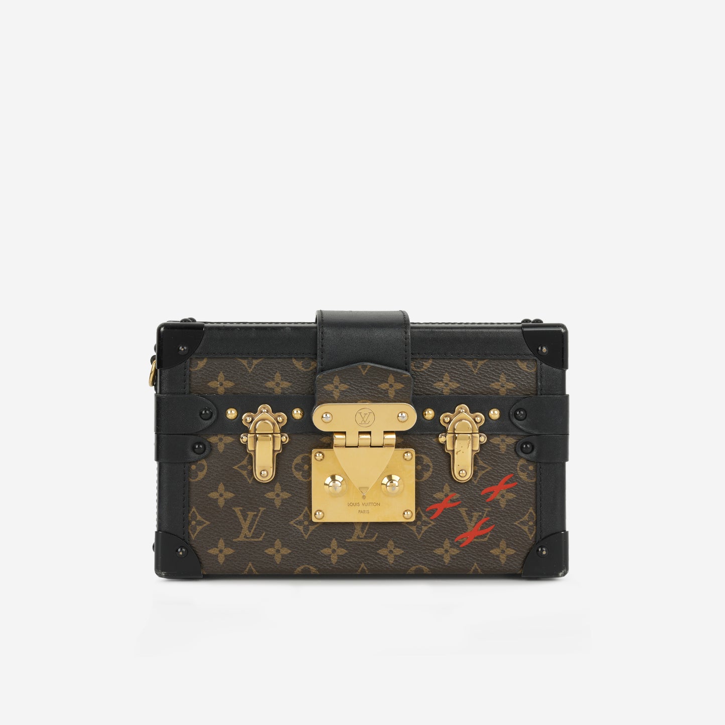 Louis Vuitton Petite Malle - Monogram Canvas / Black Trim | Gold Hardware