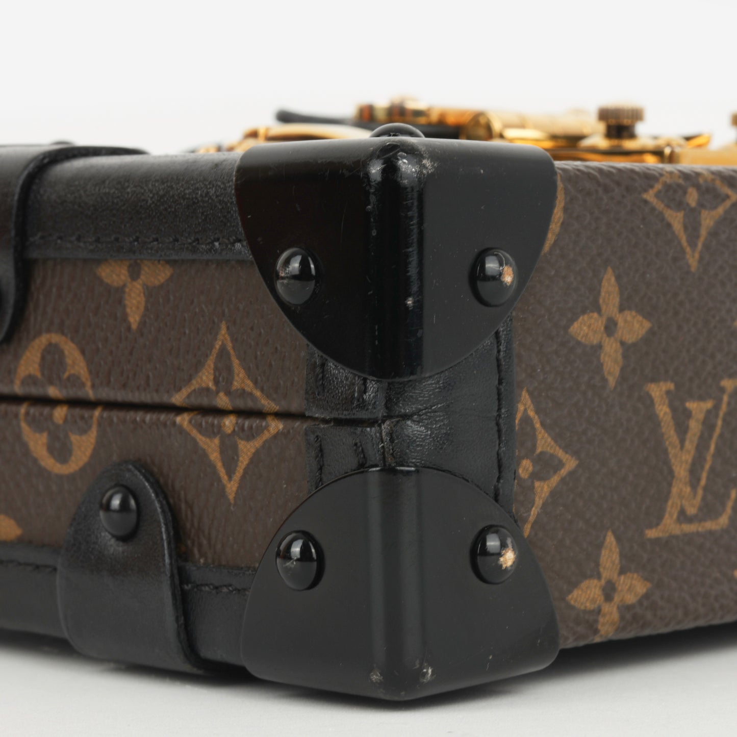 Louis Vuitton Petite Malle - Monogram Canvas / Black Trim | Gold Hardware