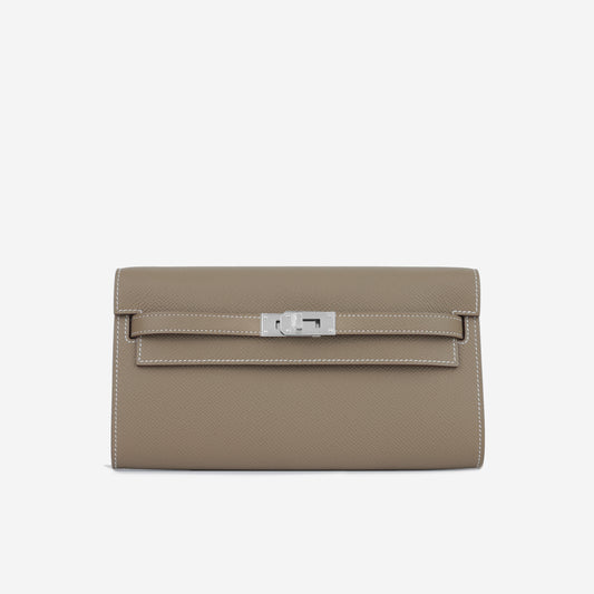 Hermès Kelly To Go Wallet - Etoupe Epsom | Palladium Hardware