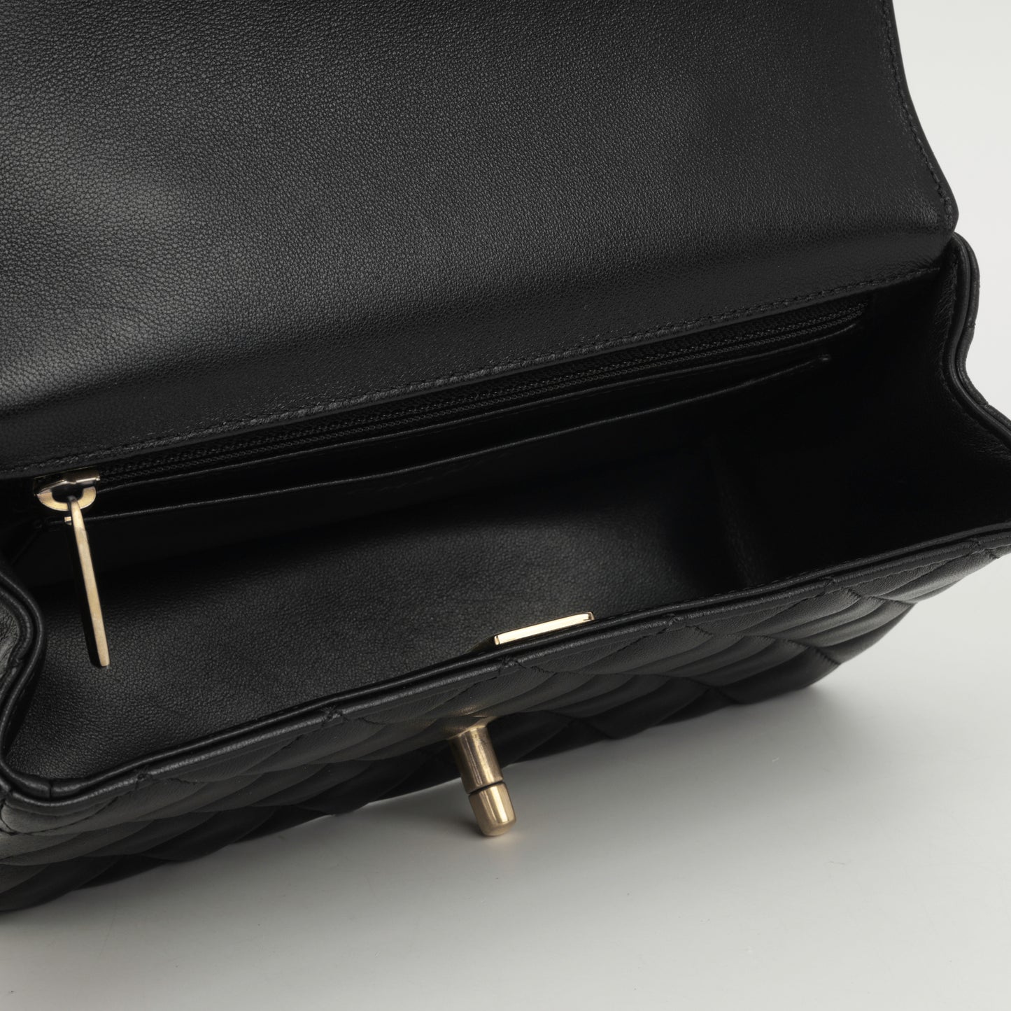 Chanel Mini Rectangular Strass Top Handle - Black Lambskin | Gold Hardware