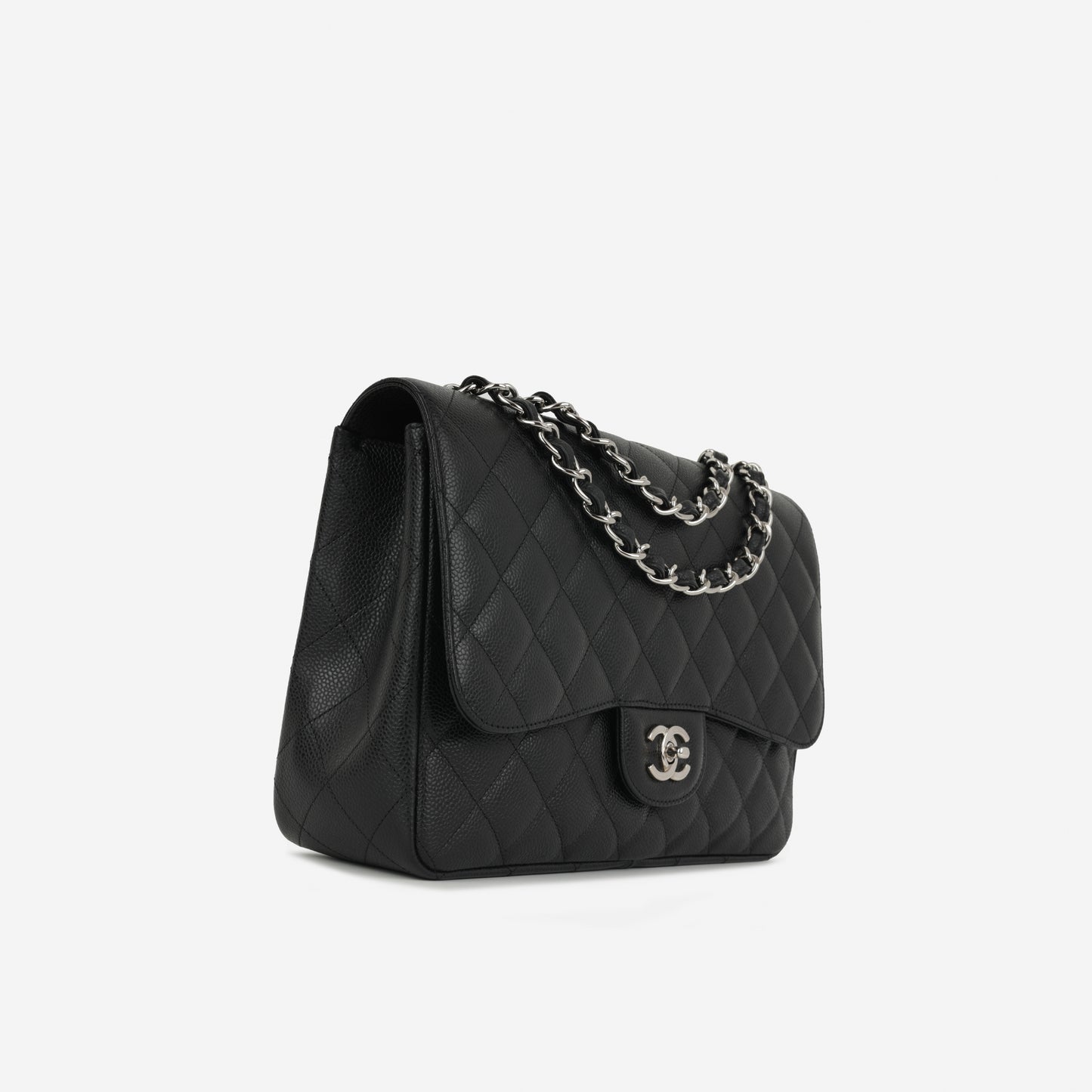 Chanel Classic Single Flap Jumbo - Black Caviar | Silver Hardware
