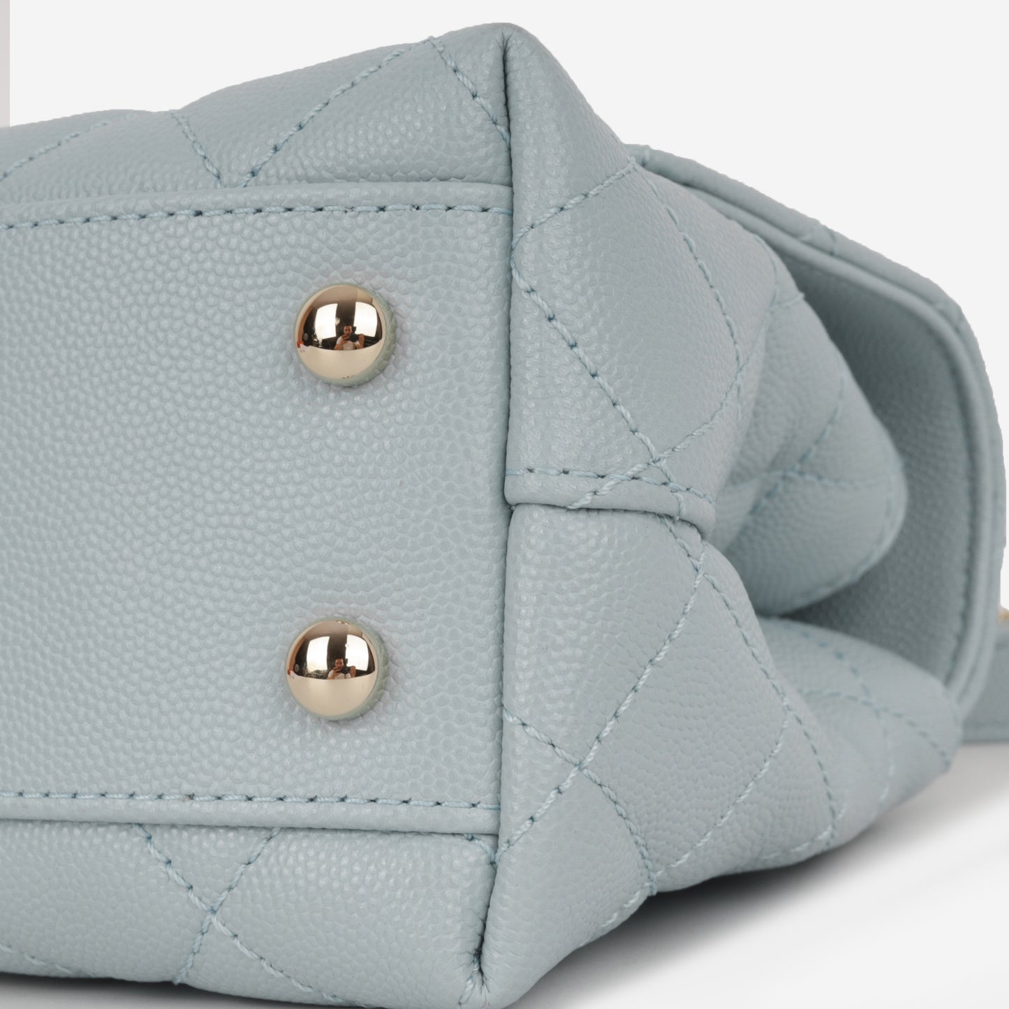 Chanel Small Coco Handle - Tiffany Blue Caviar | Champagne Gold Hardware