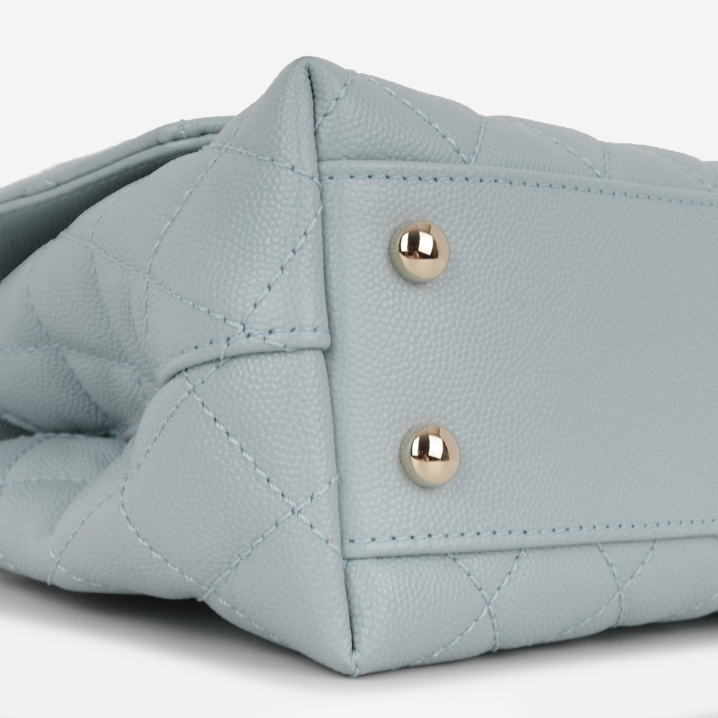 Chanel Small Coco Handle - Tiffany Blue Caviar | Champagne Gold Hardware