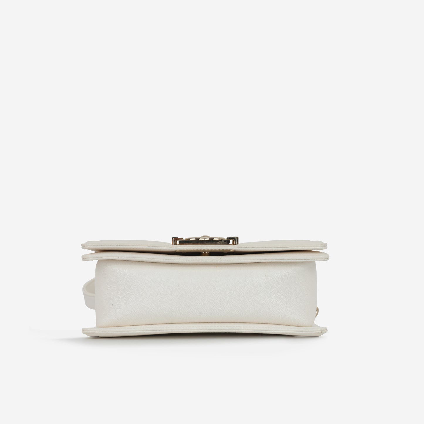 Chanel Small Boy Bag - Ivory Caviar | Champagne Gold Hardware