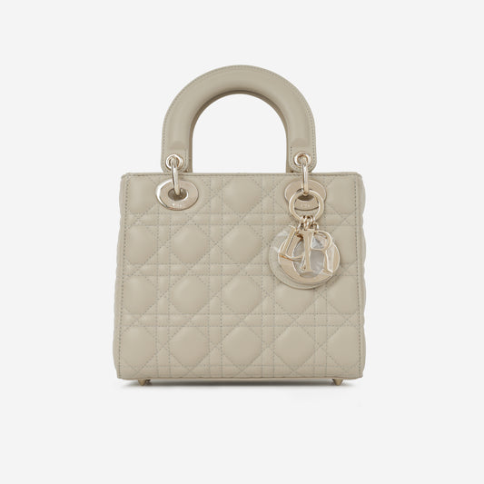 Dior Small Lady Dior My ABCDior  - Powder Beige Lambskin | Champagne Gold Hardware