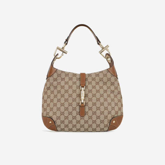 Gucci Medium Jackie 1961 - Brown GG Canvas | Gold Hardware