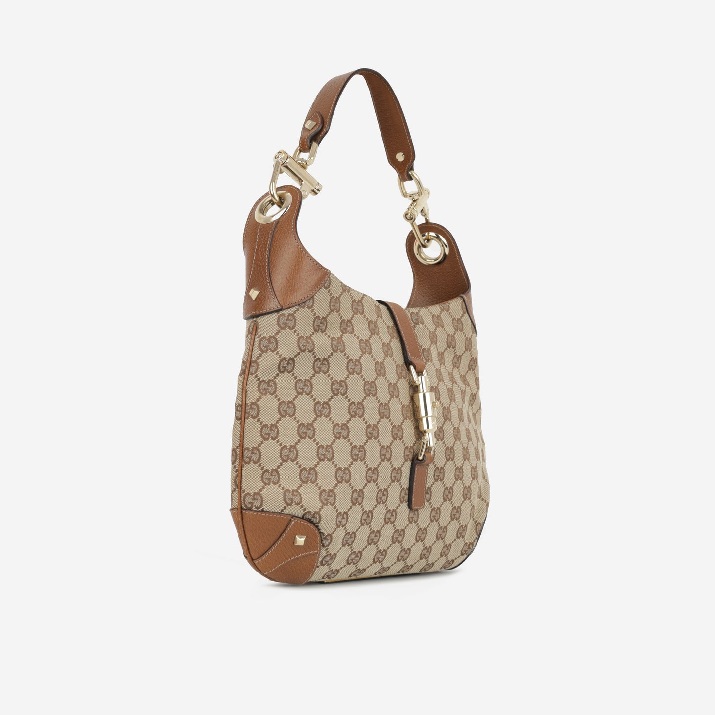 Gucci Medium Jackie 1961 - Brown GG Canvas | Gold Hardware