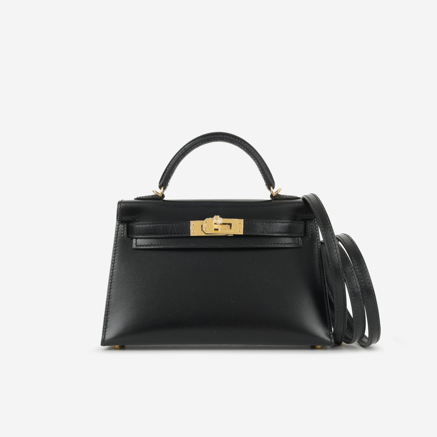 Hermès Mini Kelly - Noir Box Calf | Gold Hardware