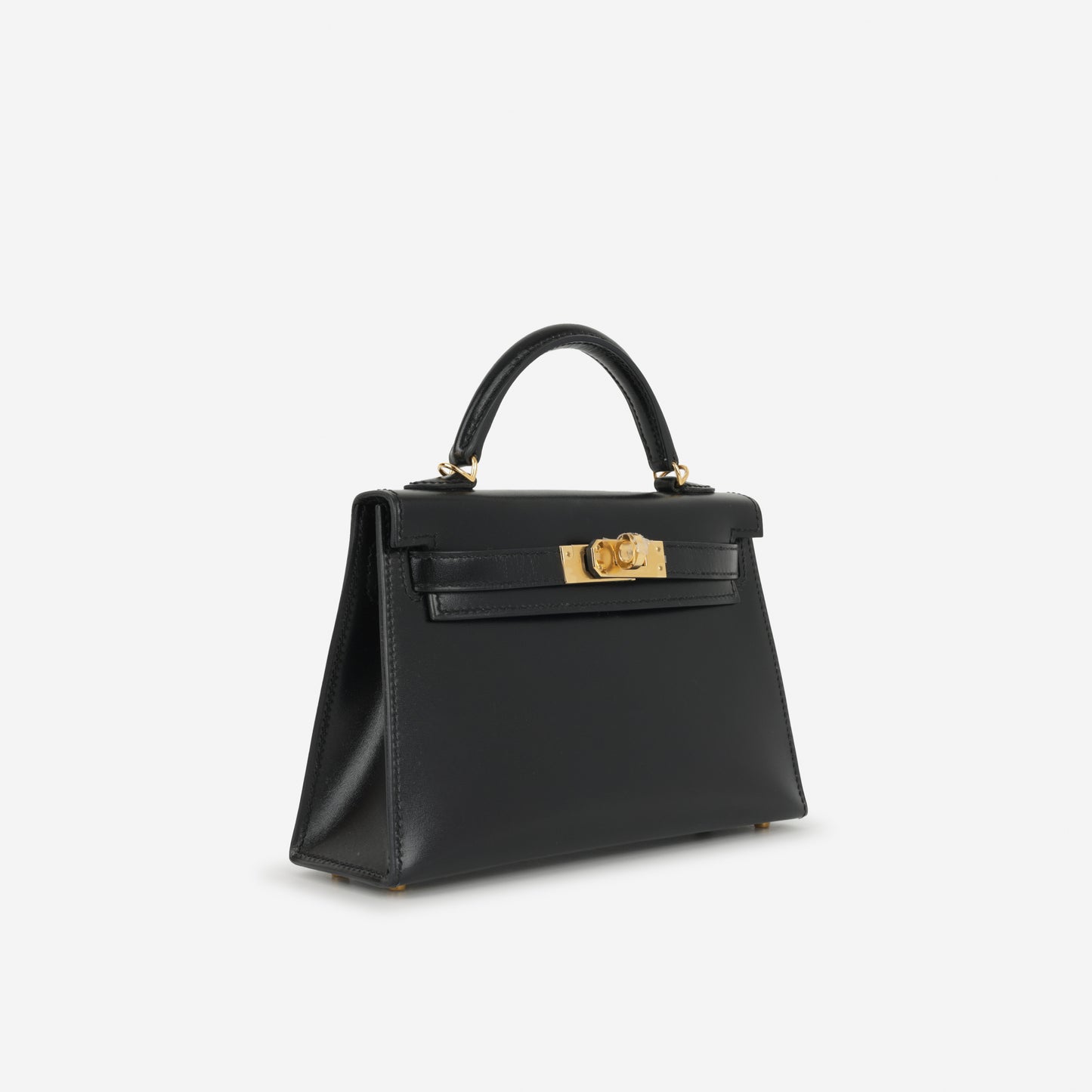 Hermès Mini Kelly - Noir Box Calf | Gold Hardware