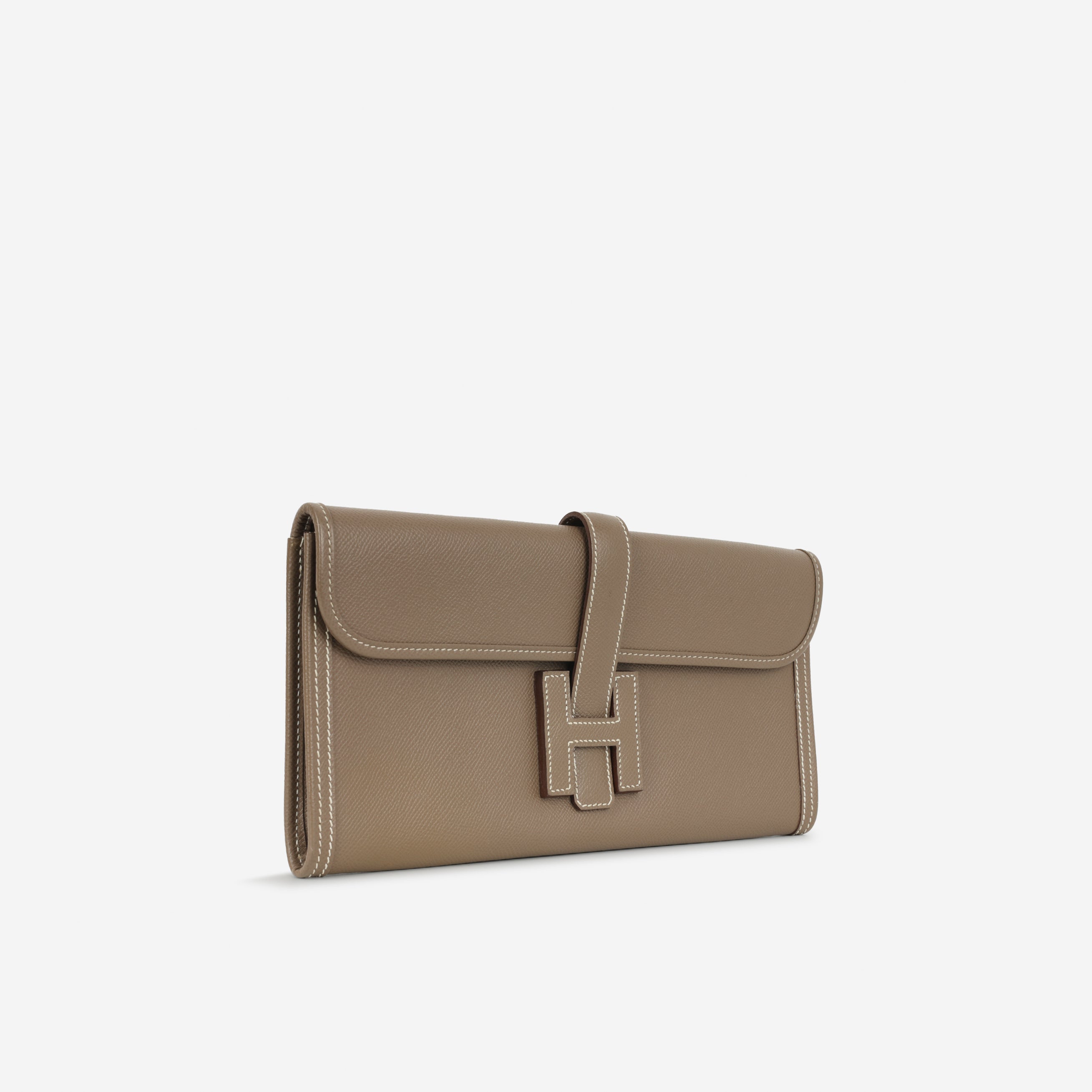 Hermès Jige Clutch 29 - Etoupe Epsom | Pre-Loved & Available Now