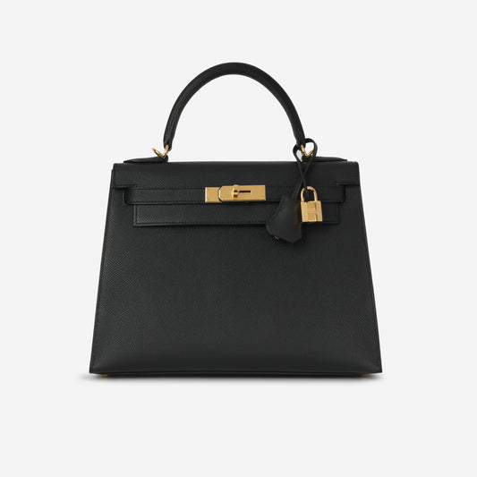 Hermès Kelly 28 Sellier - Noir Epsom | Gold Hardware
