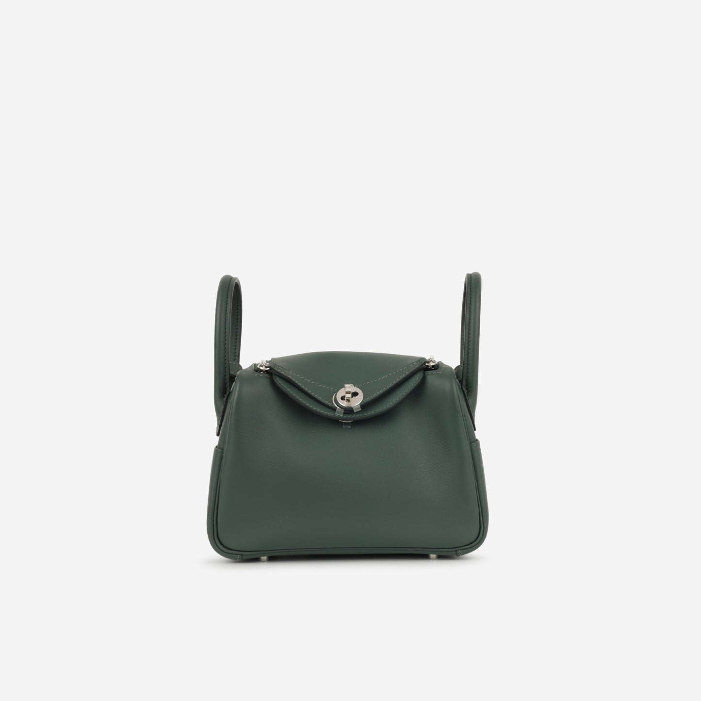 Hermès Mini Lindy - Vert Fonce / Vert Moyen Swift | Palladium Hardware