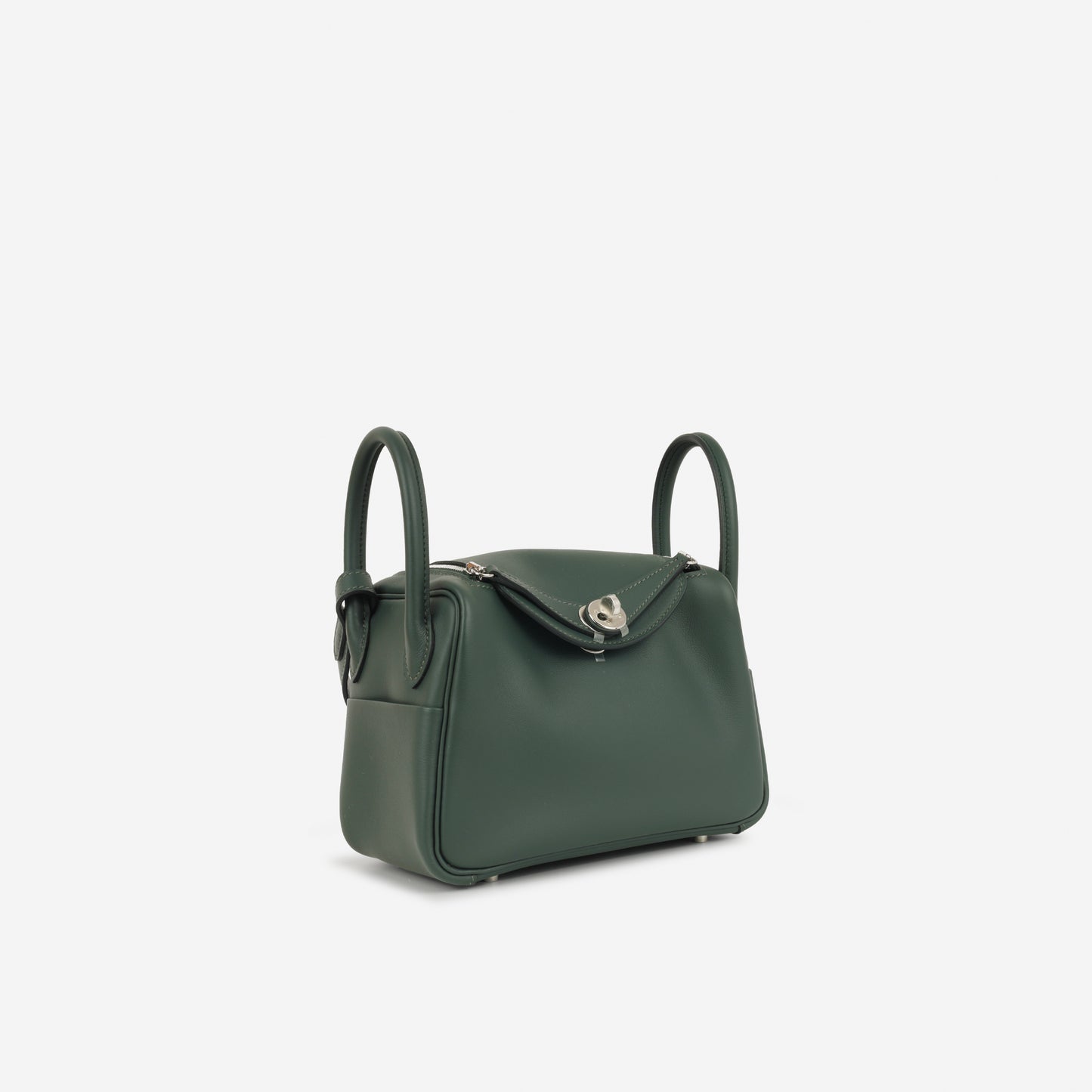 Hermès Mini Lindy - Vert Fonce / Vert Moyen Swift | Palladium Hardware
