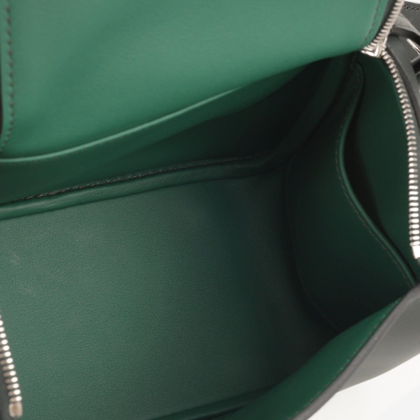 Hermès Mini Lindy - Vert Fonce / Vert Moyen Swift | Palladium Hardware