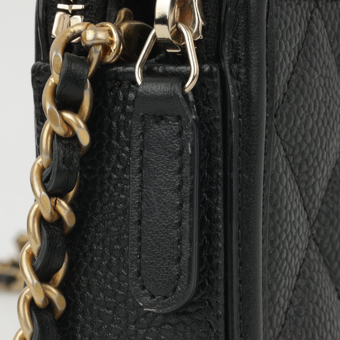 Chanel CC Filigree Clutch on Chain - Black Caviar | Gold Hardware