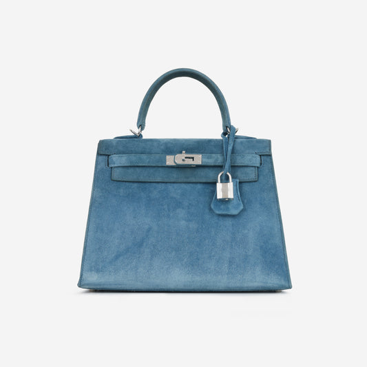 Hermès Kelly 25 - Bleu Thalassa Doblis | Palladium Hardware