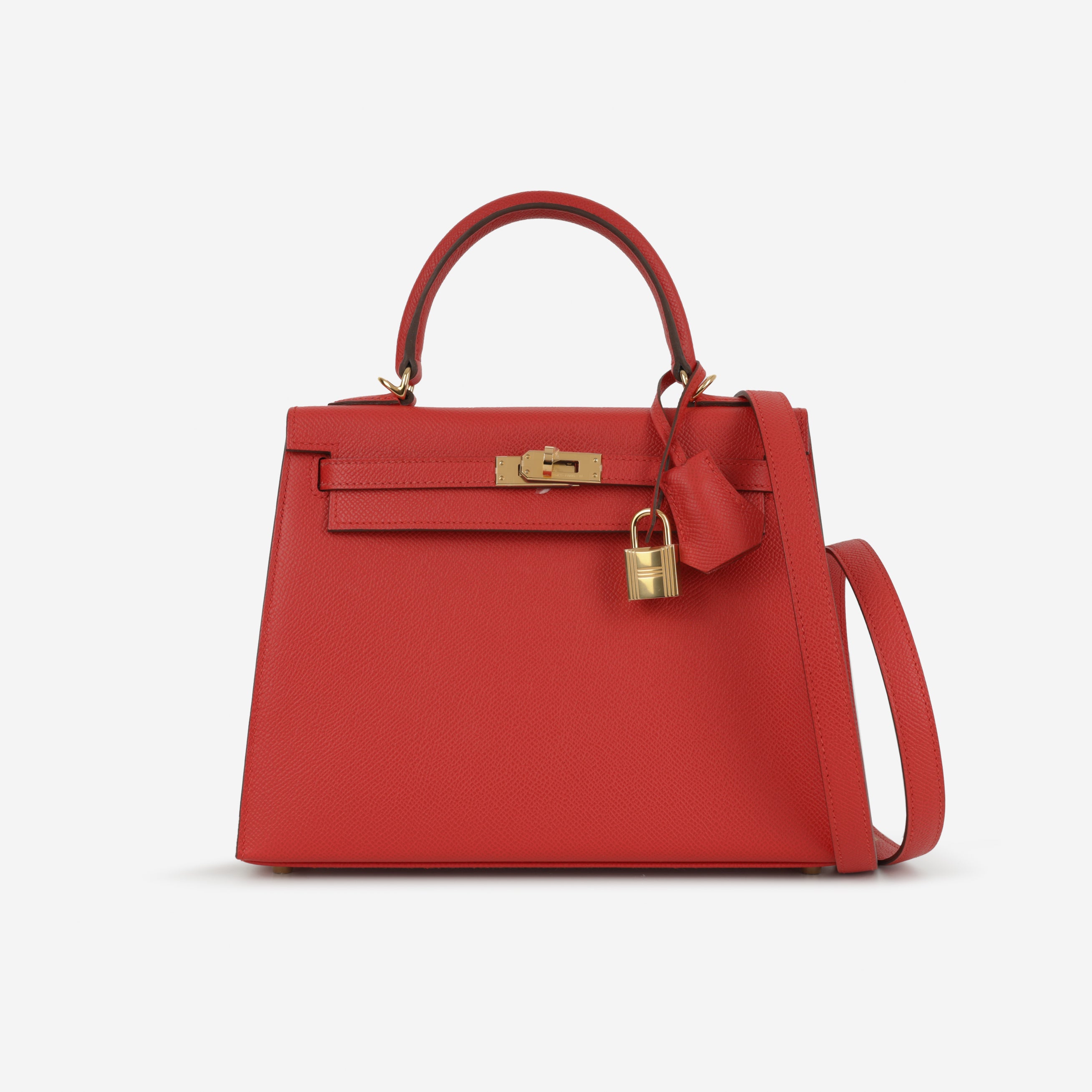 Brand New Hermès Kelly 25 - Rouge Radieux Epsom GHW | Bagista