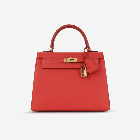 Hermès Kelly 25 - Rouge Radieux Epsom | Gold Hardware