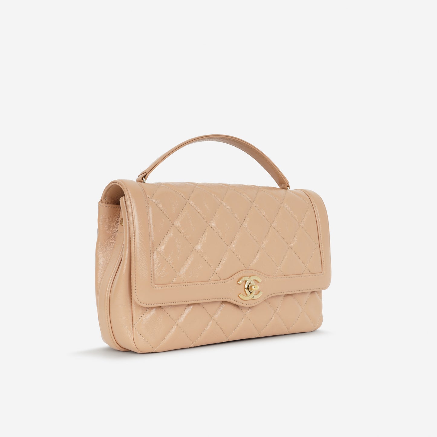 Chanel Hold The Line Flap - Caramel Shiny Crumpled Calfskin | Gold Hardware