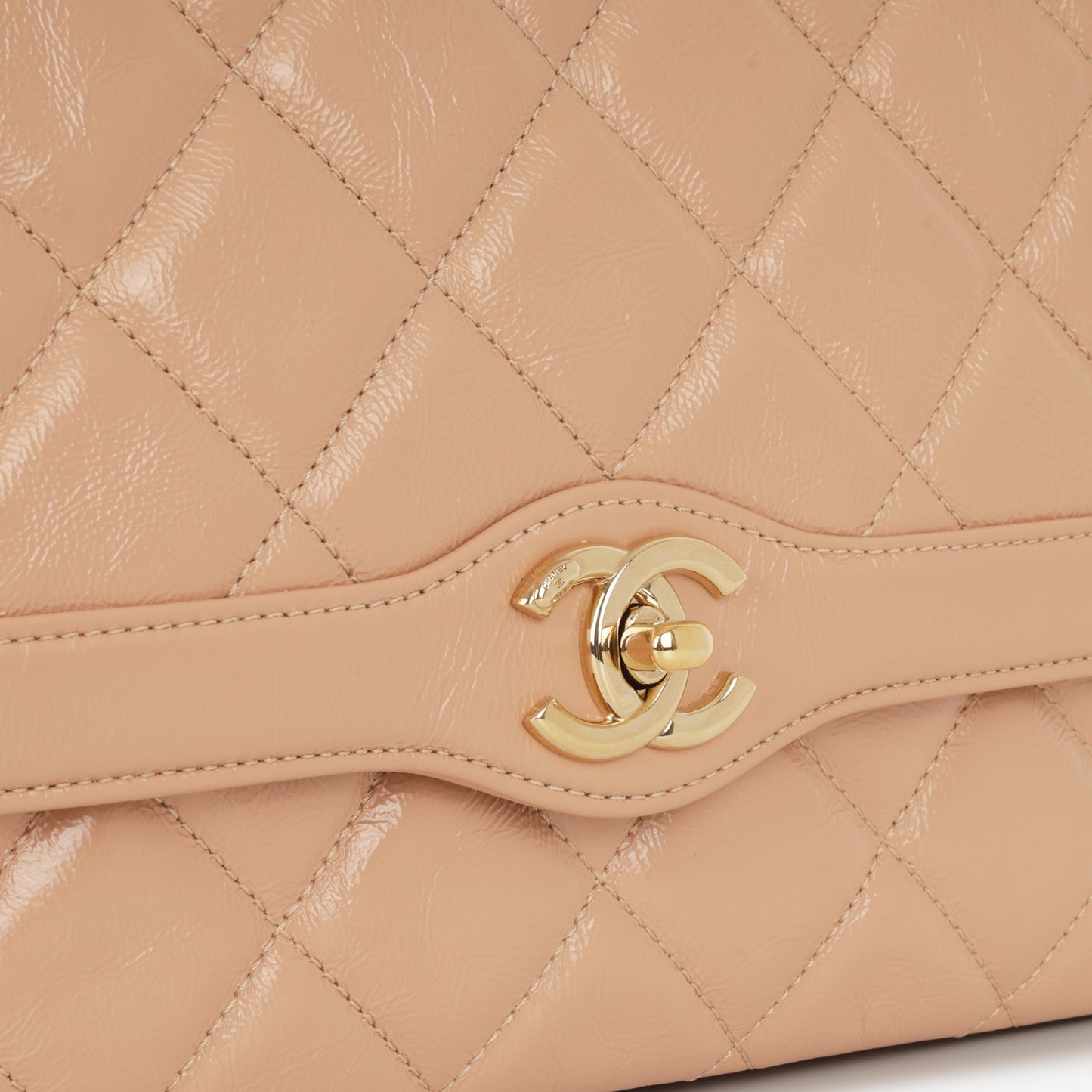 Chanel Hold The Line Flap - Caramel Shiny Crumpled Calfskin | Gold Hardware
