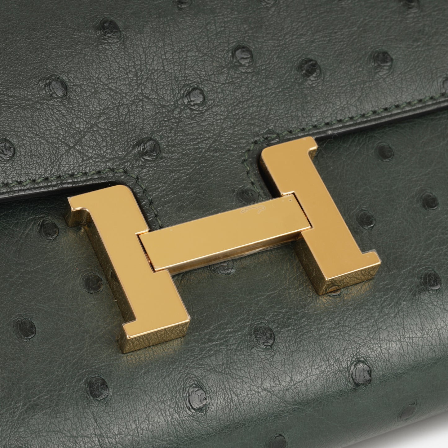 Hermès Constance To Go - Vert Titien Ostrich | Gold Hardware