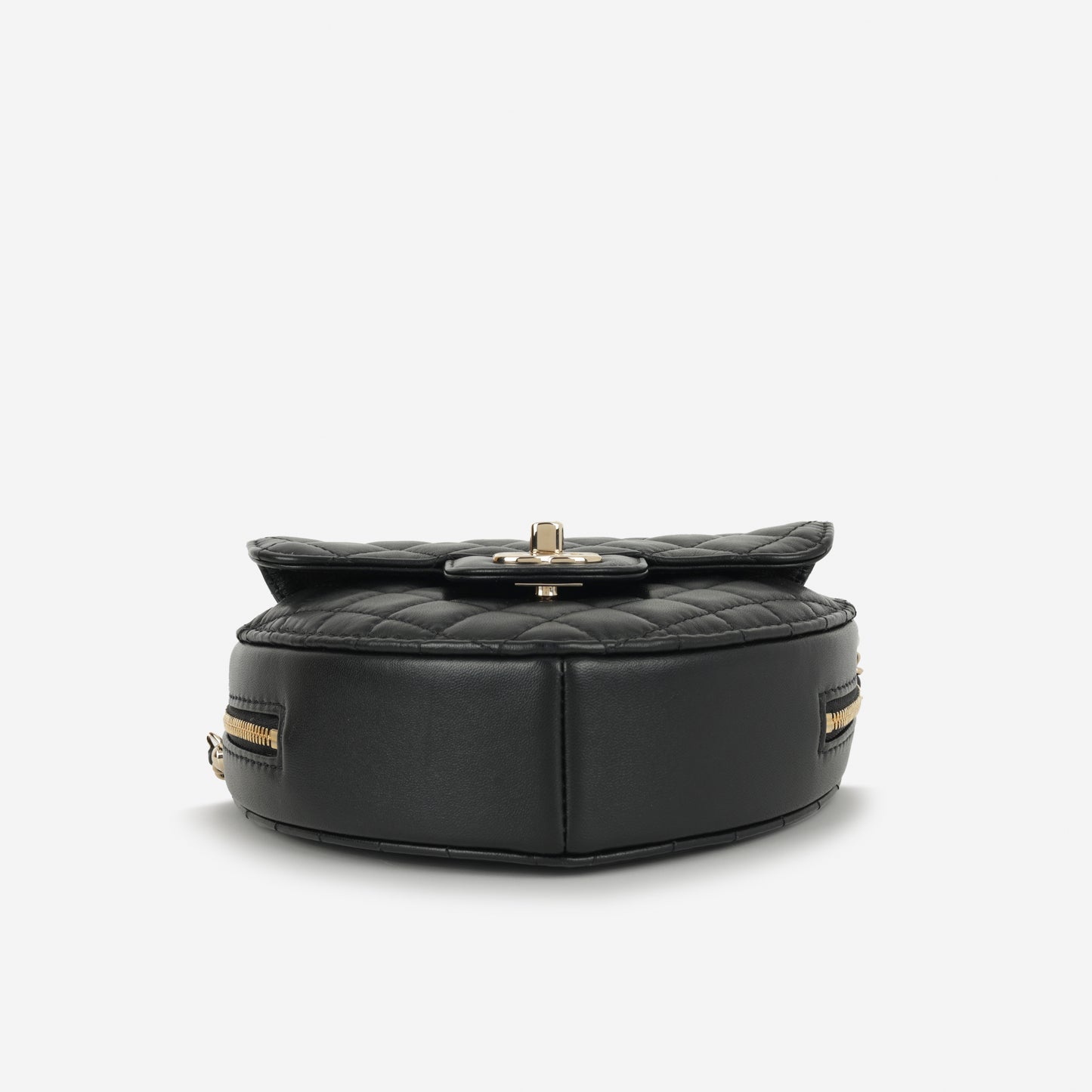 Chanel Large Heart Bag - Black Lambskin | Champagne Gold Hardware