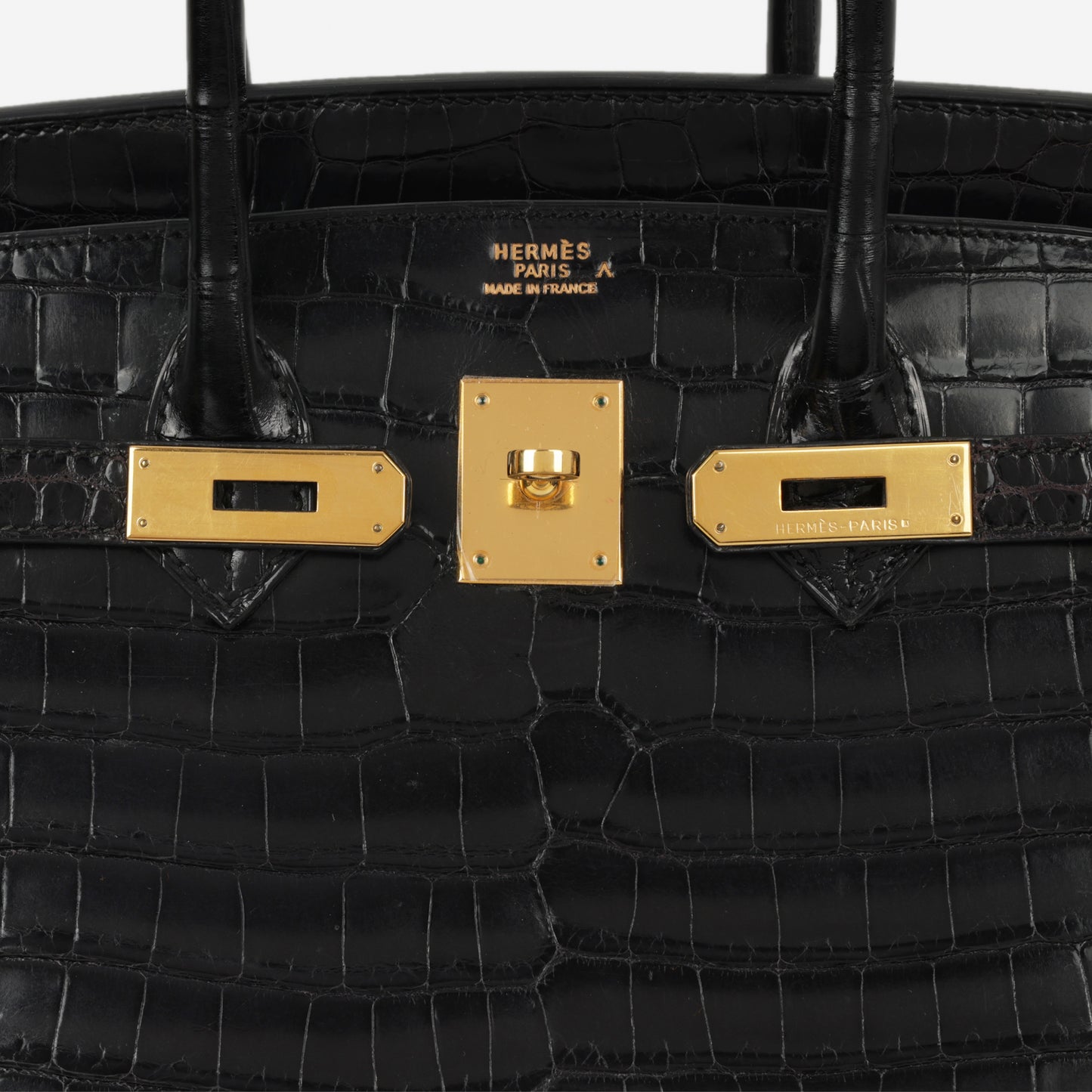 Hermès Birkin 35 - Noir Matte Crocodile Porosus | Gold Hardware