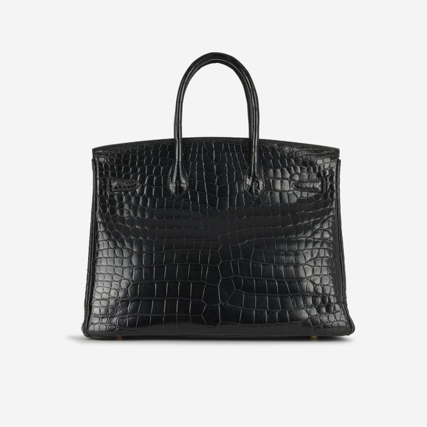 Hermès Birkin 35 - Noir Matte Crocodile Porosus | Gold Hardware