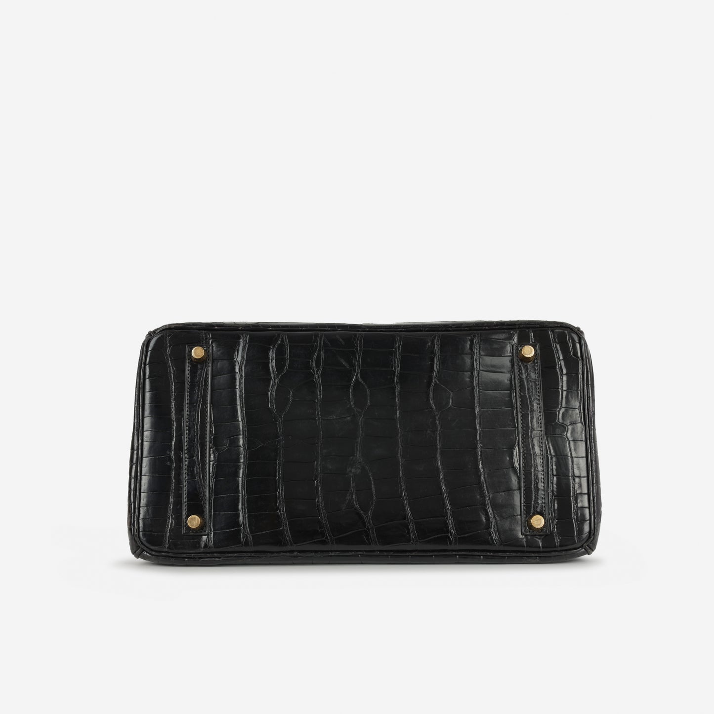 Hermès Birkin 35 - Noir Matte Crocodile Porosus | Gold Hardware