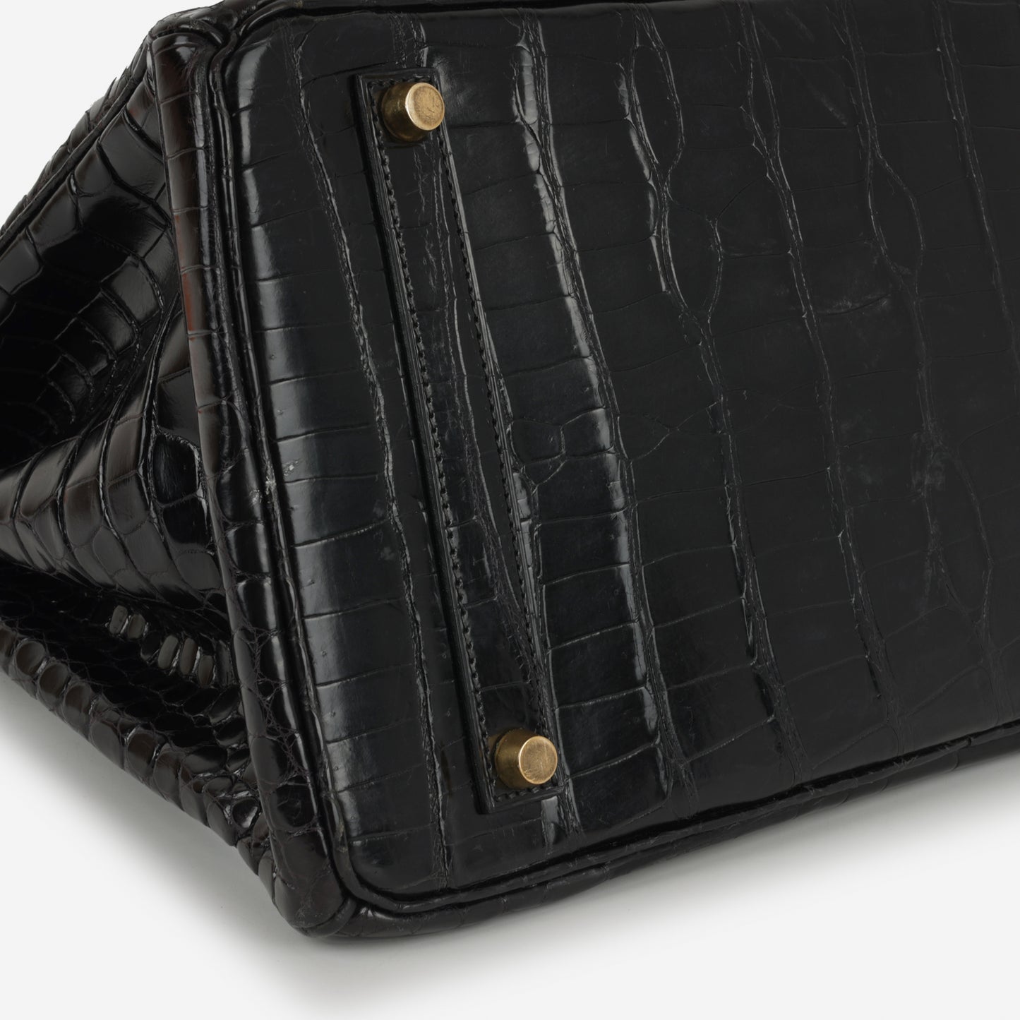 Hermès Birkin 35 - Noir Matte Crocodile Porosus | Gold Hardware
