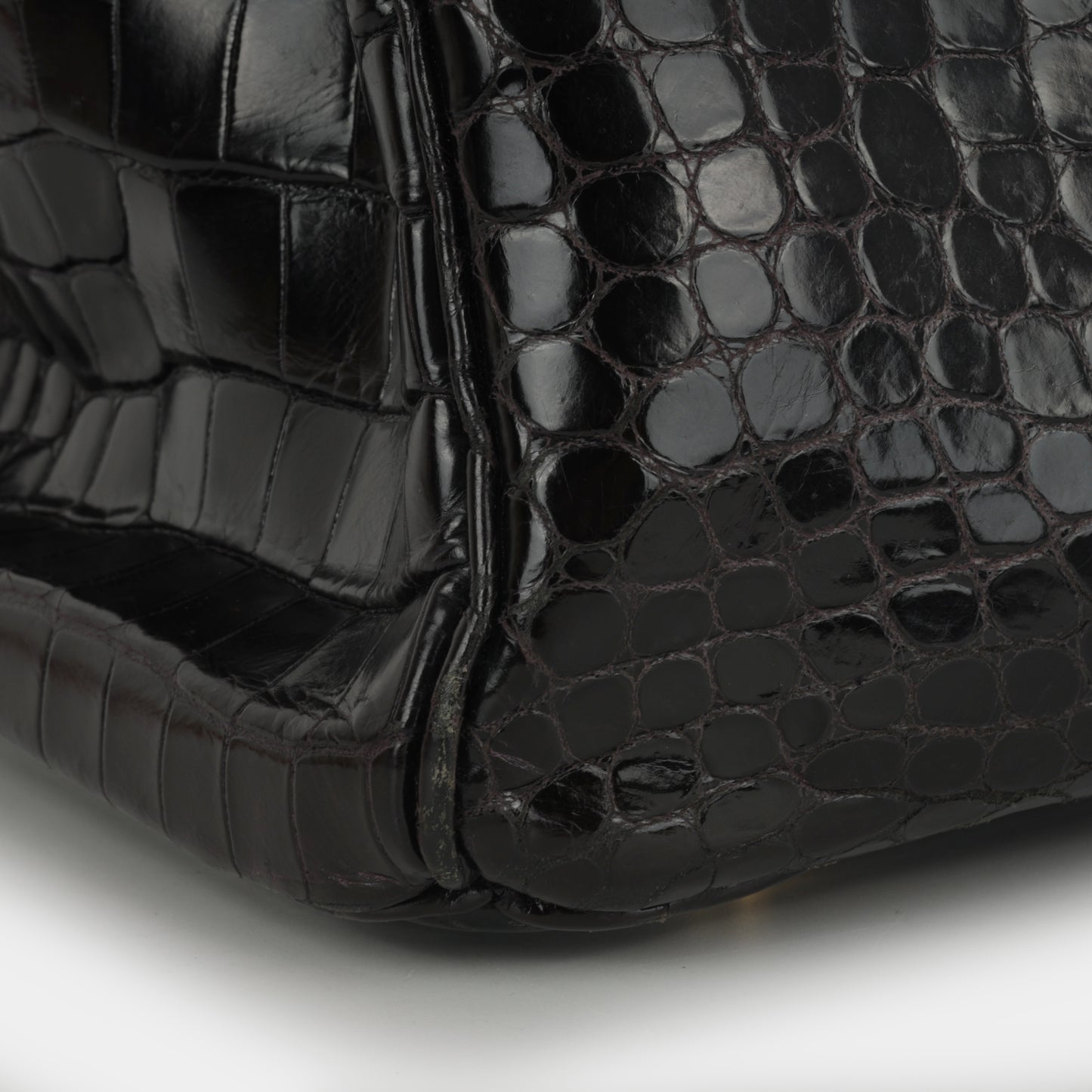 Hermès Birkin 35 - Noir Matte Crocodile Porosus | Gold Hardware