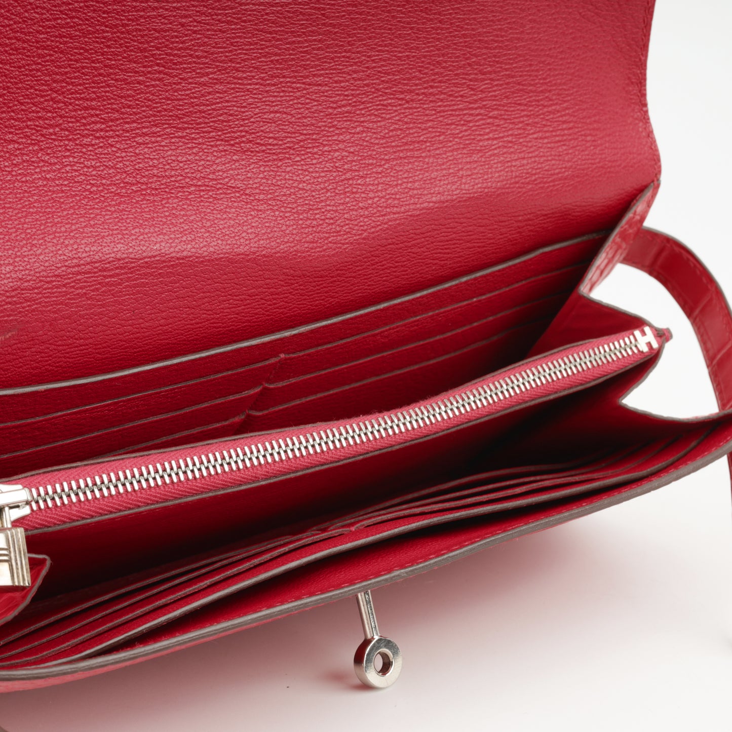 Hermès Kelly Wallet - Rose Extreme Matte Alligator Mississippiensis | Palladium Hardware