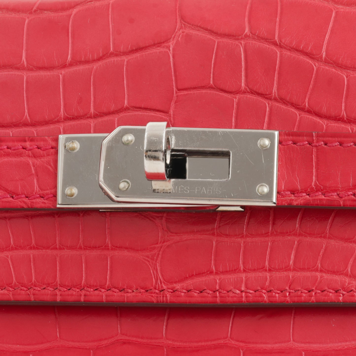Hermès Kelly Wallet - Rose Extreme Matte Alligator Mississippiensis | Palladium Hardware