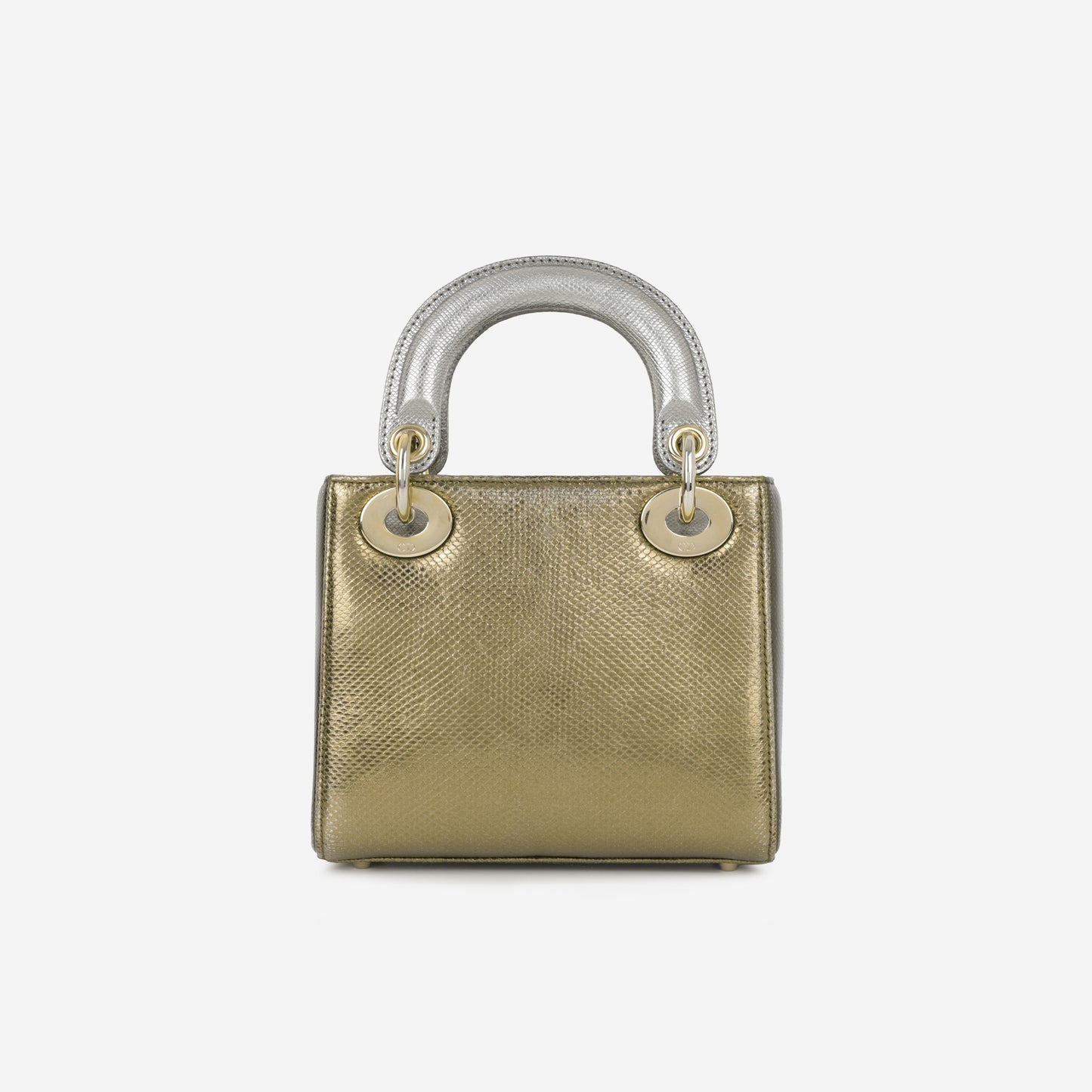 Dior Mini Lady Dior - Silver / Gold Metallic Karung Snake| Champagne Gold Hardware